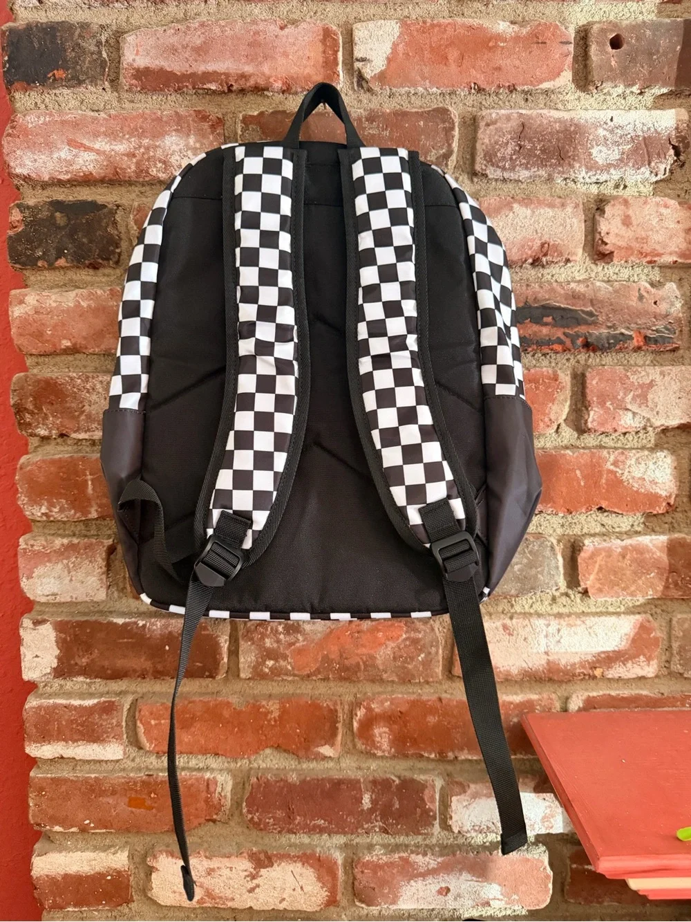 Kids Checkerboard Black & White Backpack - Casual Daypack
